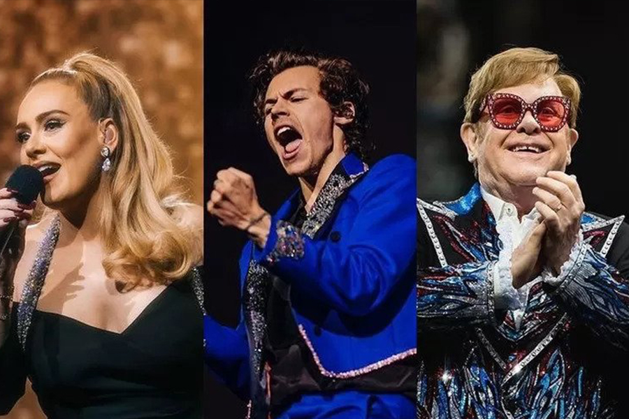 Elton John, Harry Styles, and Adele (Photo Instagram: @eltonjohn, @harrystyles, dan @adele)